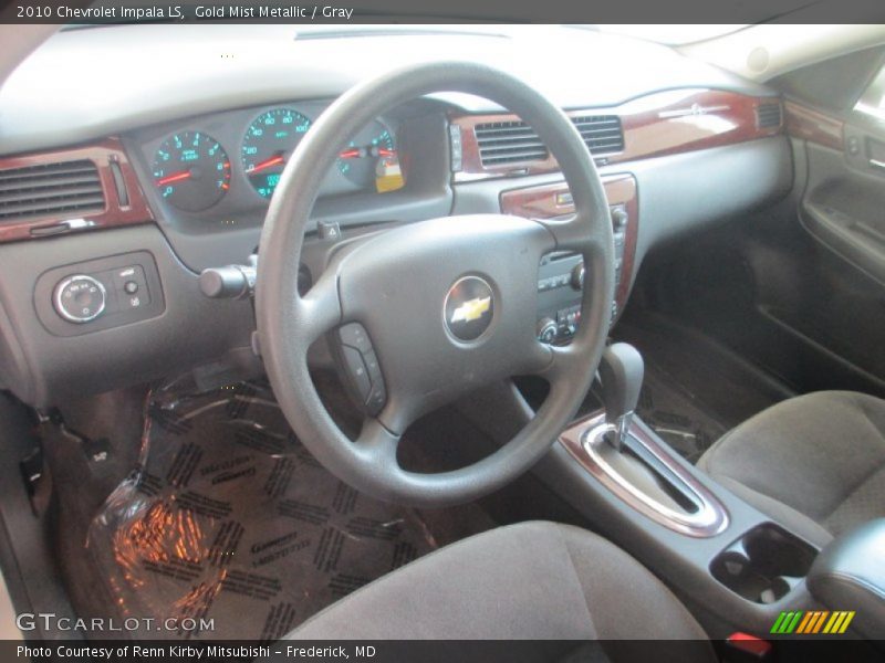 Gold Mist Metallic / Gray 2010 Chevrolet Impala LS