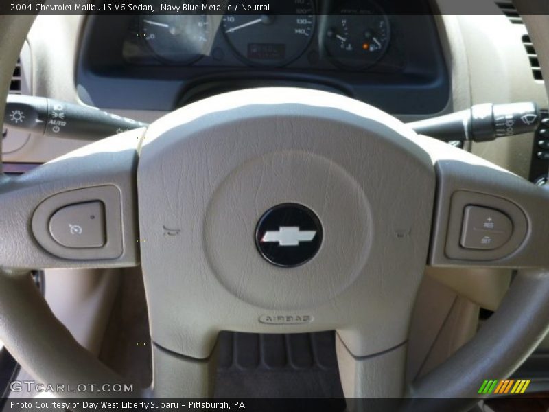 Navy Blue Metallic / Neutral 2004 Chevrolet Malibu LS V6 Sedan