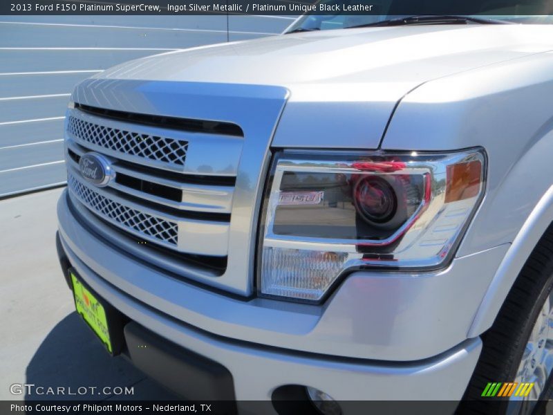 Ingot Silver Metallic / Platinum Unique Black Leather 2013 Ford F150 Platinum SuperCrew
