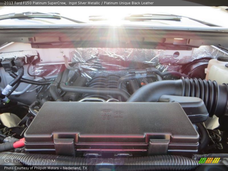 Ingot Silver Metallic / Platinum Unique Black Leather 2013 Ford F150 Platinum SuperCrew