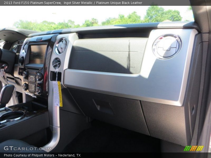 Ingot Silver Metallic / Platinum Unique Black Leather 2013 Ford F150 Platinum SuperCrew
