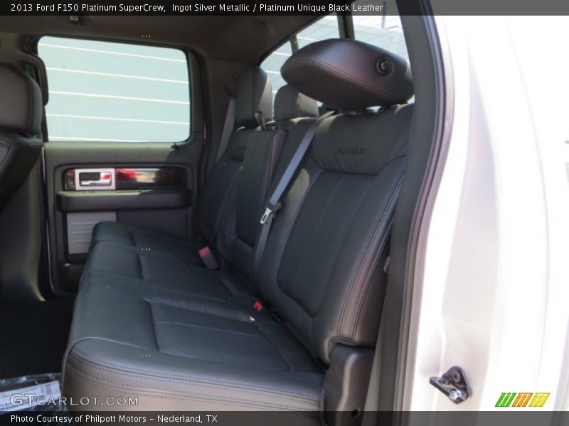 Ingot Silver Metallic / Platinum Unique Black Leather 2013 Ford F150 Platinum SuperCrew