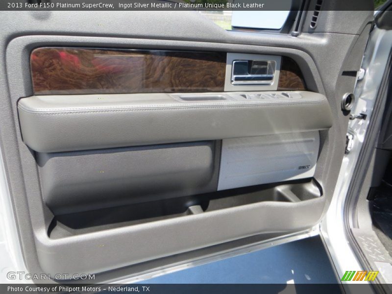 Ingot Silver Metallic / Platinum Unique Black Leather 2013 Ford F150 Platinum SuperCrew