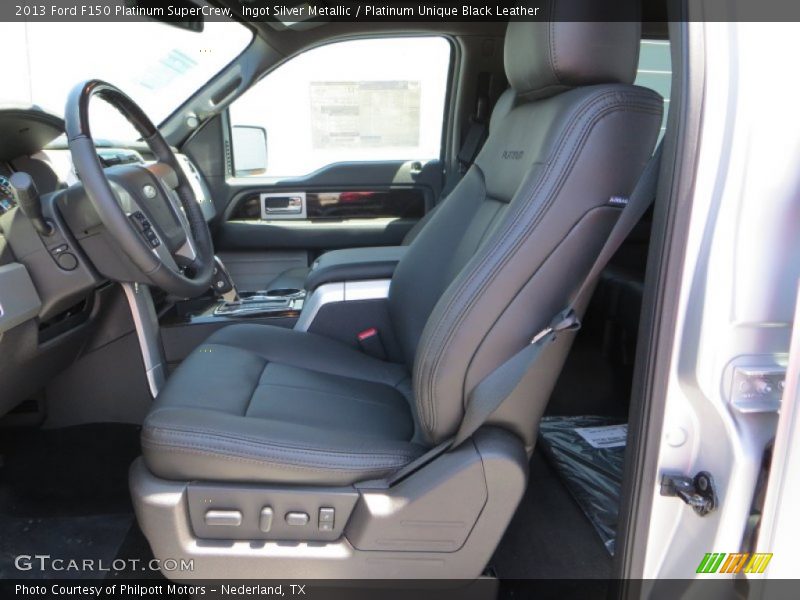 Ingot Silver Metallic / Platinum Unique Black Leather 2013 Ford F150 Platinum SuperCrew