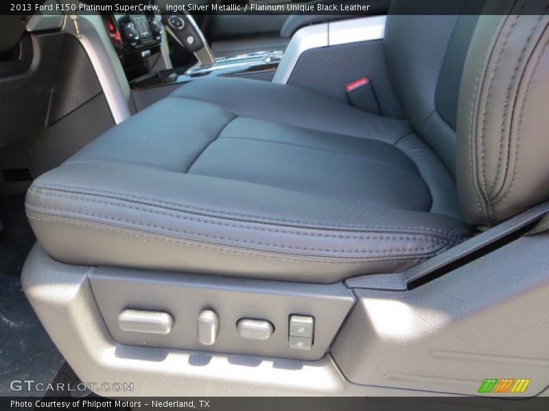 Ingot Silver Metallic / Platinum Unique Black Leather 2013 Ford F150 Platinum SuperCrew