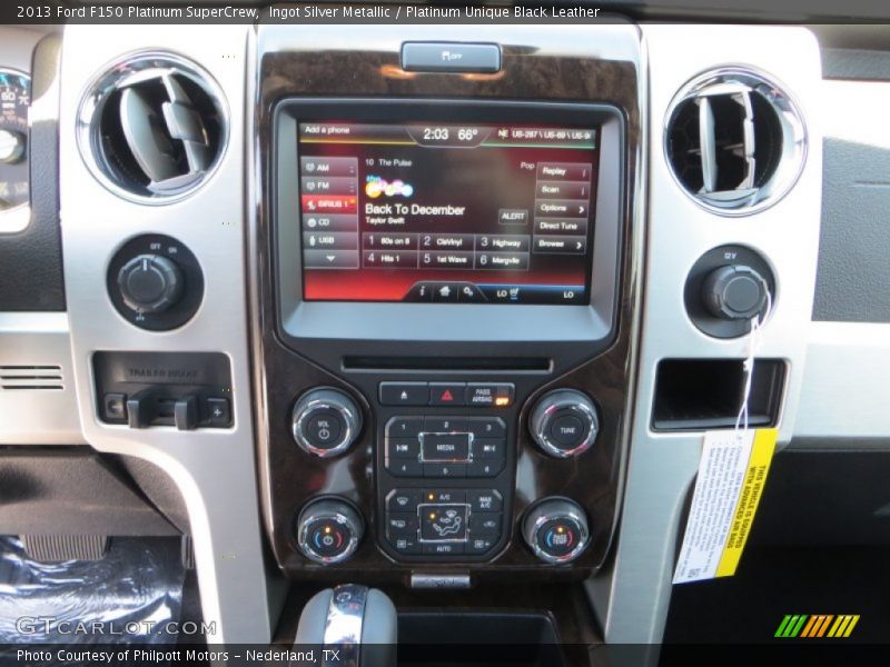 Ingot Silver Metallic / Platinum Unique Black Leather 2013 Ford F150 Platinum SuperCrew