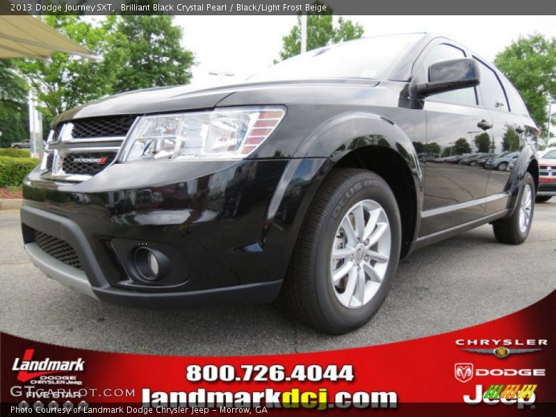 Brilliant Black Crystal Pearl / Black/Light Frost Beige 2013 Dodge Journey SXT