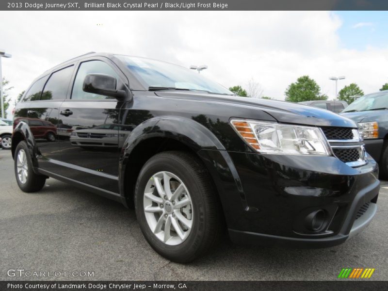 Brilliant Black Crystal Pearl / Black/Light Frost Beige 2013 Dodge Journey SXT