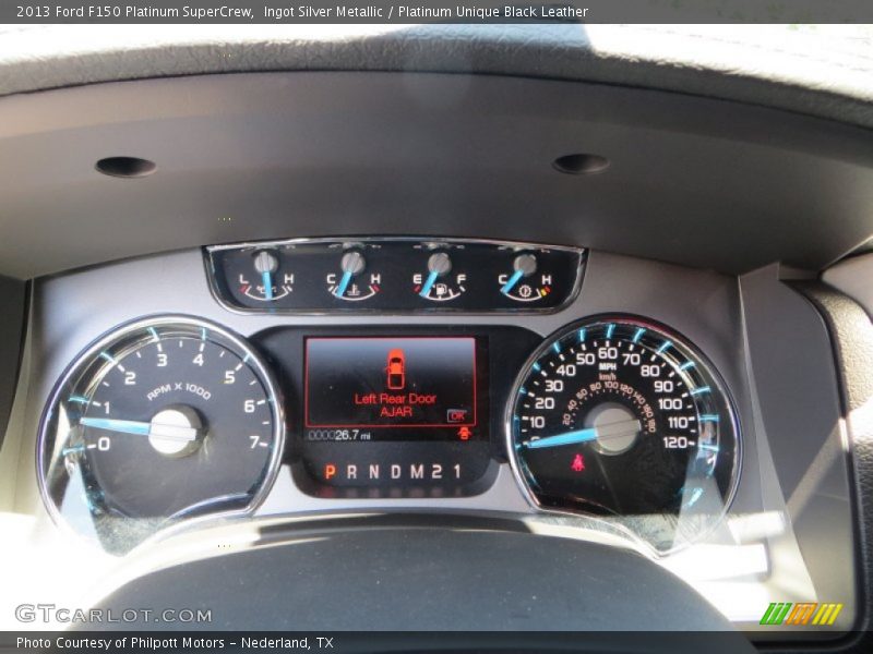 Ingot Silver Metallic / Platinum Unique Black Leather 2013 Ford F150 Platinum SuperCrew