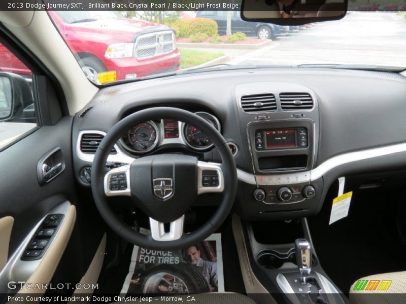 Brilliant Black Crystal Pearl / Black/Light Frost Beige 2013 Dodge Journey SXT