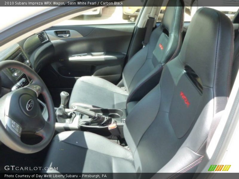 Satin White Pearl / Carbon Black 2010 Subaru Impreza WRX Wagon