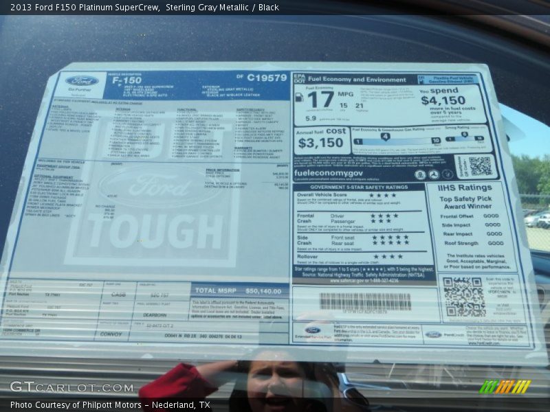 Sterling Gray Metallic / Black 2013 Ford F150 Platinum SuperCrew