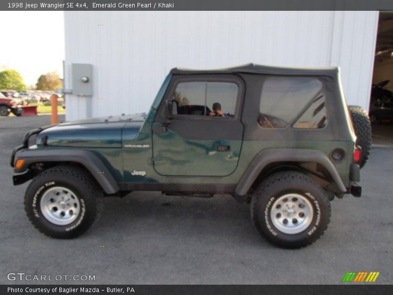 Emerald Green Pearl / Khaki 1998 Jeep Wrangler SE 4x4