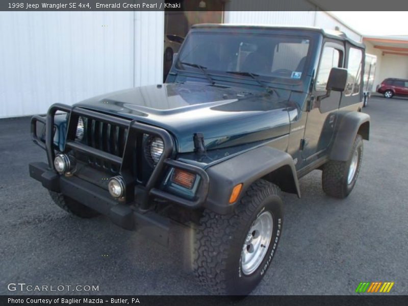 Emerald Green Pearl / Khaki 1998 Jeep Wrangler SE 4x4