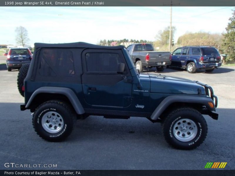 Emerald Green Pearl / Khaki 1998 Jeep Wrangler SE 4x4