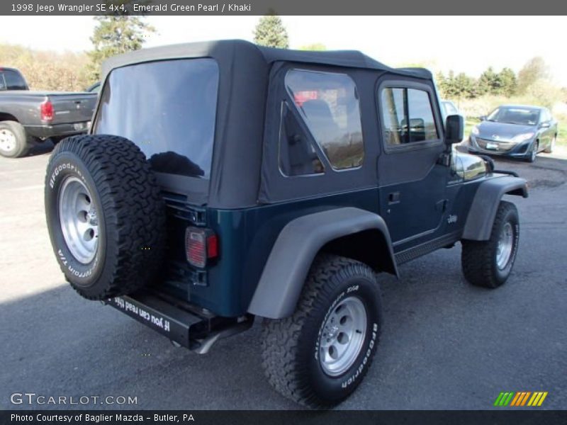 Emerald Green Pearl / Khaki 1998 Jeep Wrangler SE 4x4