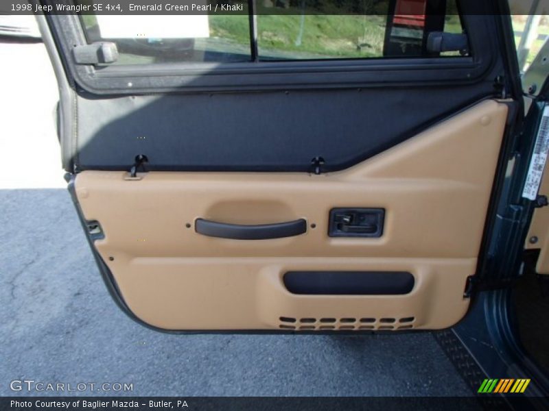 Emerald Green Pearl / Khaki 1998 Jeep Wrangler SE 4x4