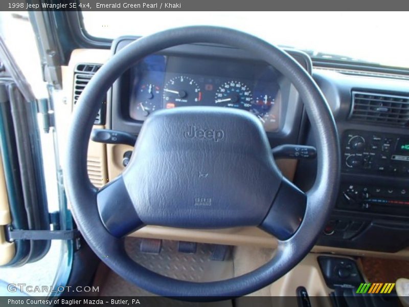 Emerald Green Pearl / Khaki 1998 Jeep Wrangler SE 4x4