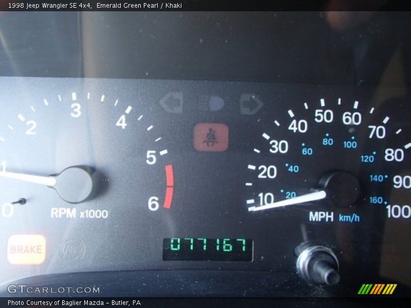 Emerald Green Pearl / Khaki 1998 Jeep Wrangler SE 4x4