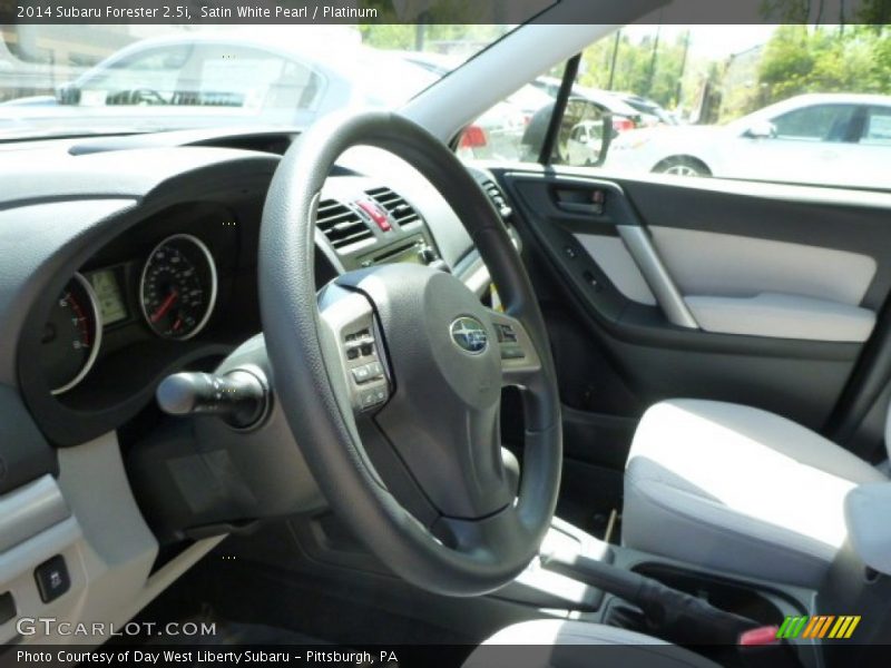 Satin White Pearl / Platinum 2014 Subaru Forester 2.5i