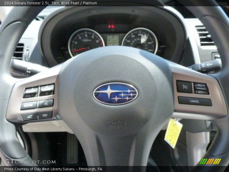 Satin White Pearl / Platinum 2014 Subaru Forester 2.5i
