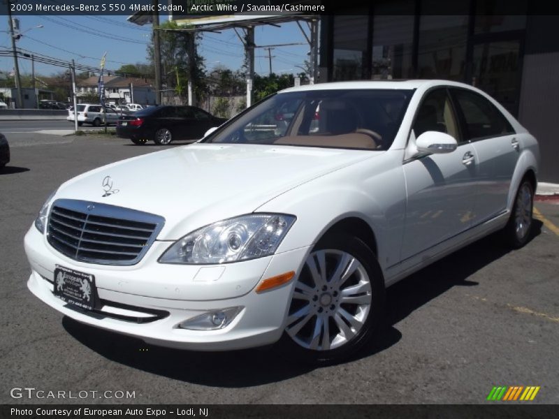 Arctic White / Savanna/Cashmere 2009 Mercedes-Benz S 550 4Matic Sedan