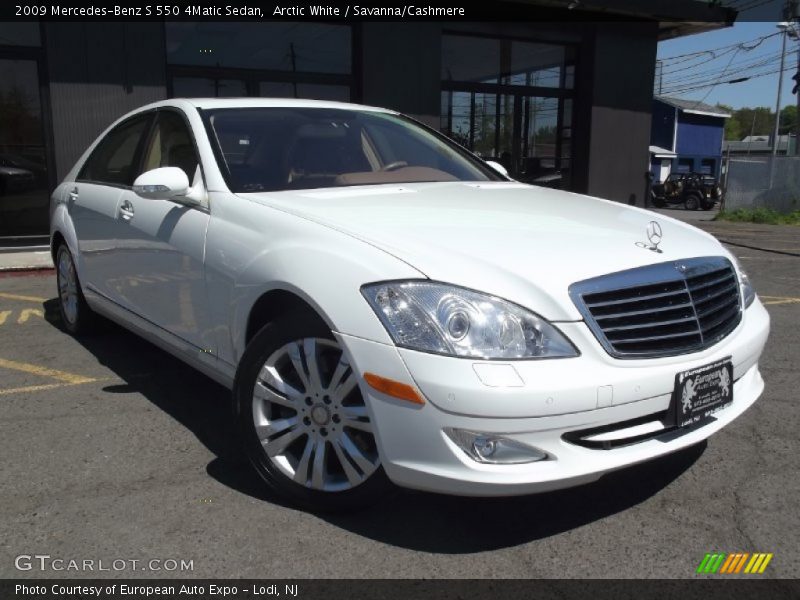 Arctic White / Savanna/Cashmere 2009 Mercedes-Benz S 550 4Matic Sedan