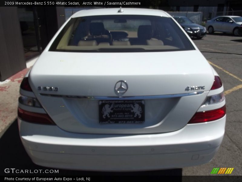 Arctic White / Savanna/Cashmere 2009 Mercedes-Benz S 550 4Matic Sedan