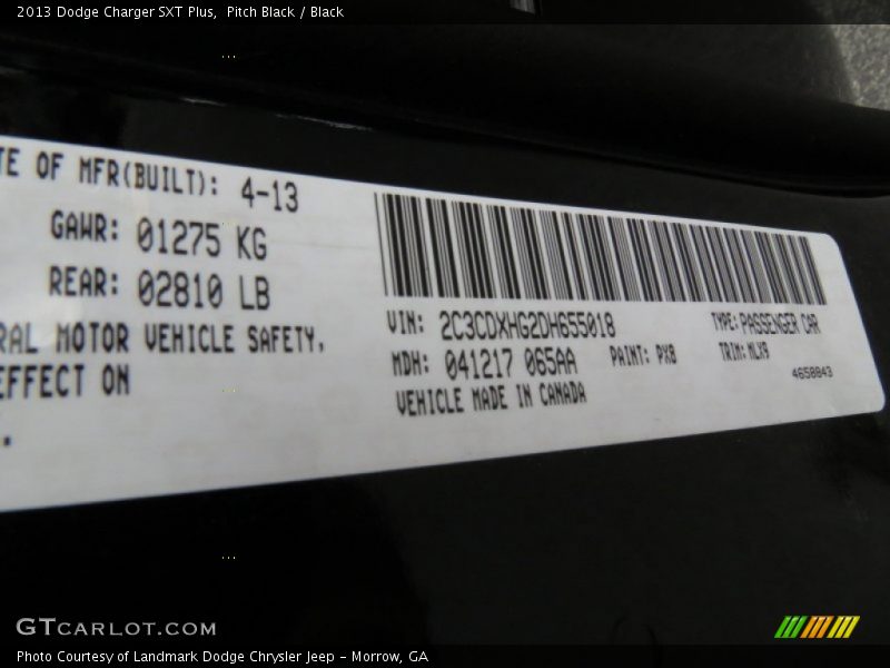 Pitch Black / Black 2013 Dodge Charger SXT Plus