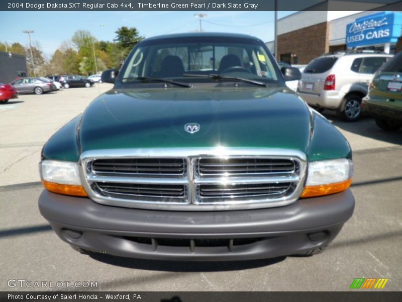 Timberline Green Pearl / Dark Slate Gray 2004 Dodge Dakota SXT Regular Cab 4x4