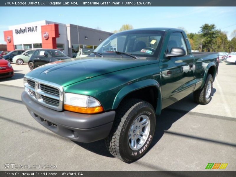 Timberline Green Pearl / Dark Slate Gray 2004 Dodge Dakota SXT Regular Cab 4x4