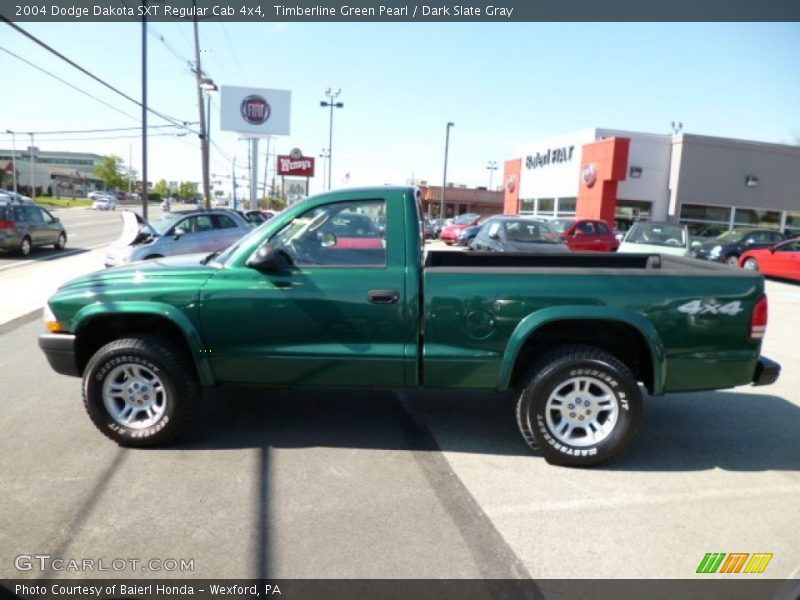 Timberline Green Pearl / Dark Slate Gray 2004 Dodge Dakota SXT Regular Cab 4x4