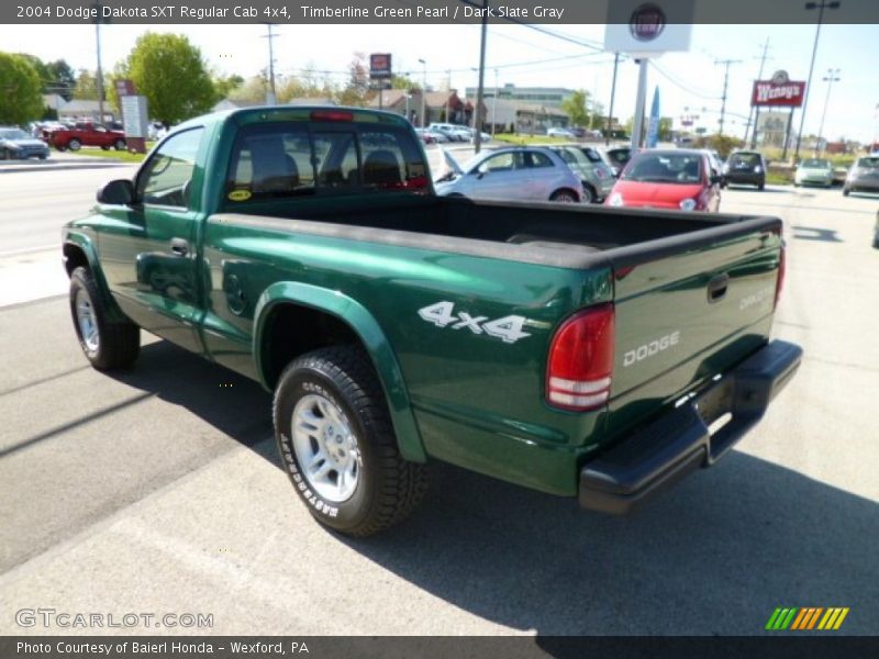 Timberline Green Pearl / Dark Slate Gray 2004 Dodge Dakota SXT Regular Cab 4x4