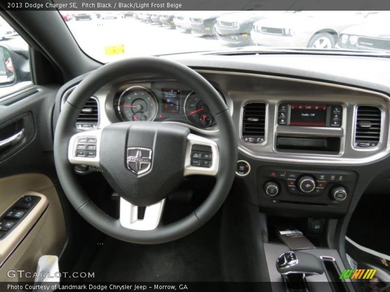 Pitch Black / Black/Light Frost Beige 2013 Dodge Charger SE