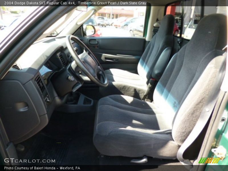 Timberline Green Pearl / Dark Slate Gray 2004 Dodge Dakota SXT Regular Cab 4x4