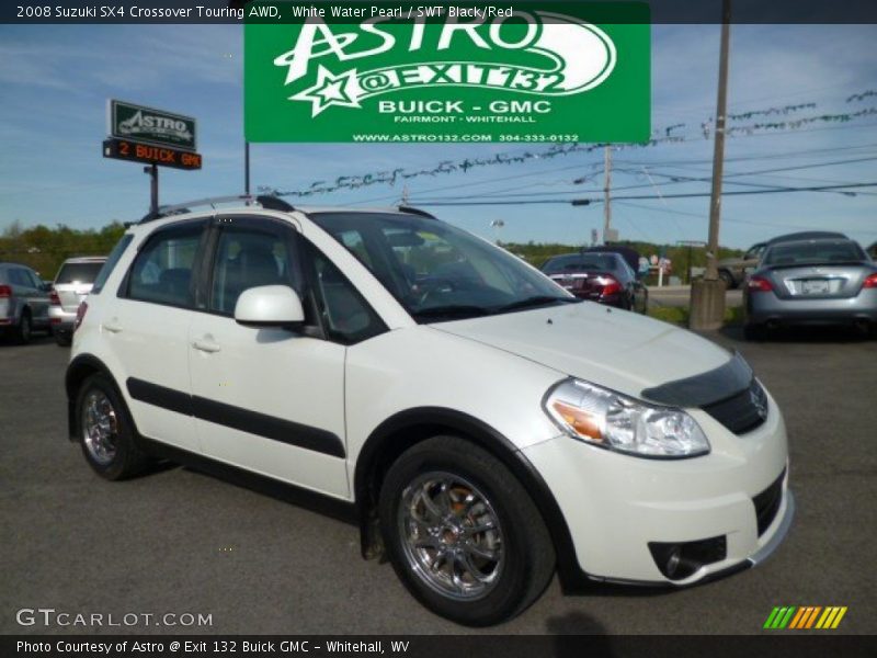White Water Pearl / SWT Black/Red 2008 Suzuki SX4 Crossover Touring AWD