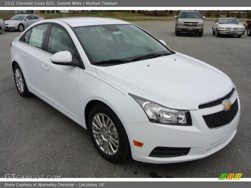 Summit White / Medium Titanium 2013 Chevrolet Cruze ECO