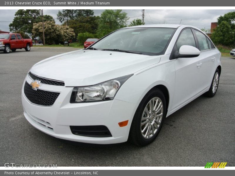 Summit White / Medium Titanium 2013 Chevrolet Cruze ECO