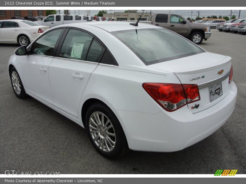 Summit White / Medium Titanium 2013 Chevrolet Cruze ECO