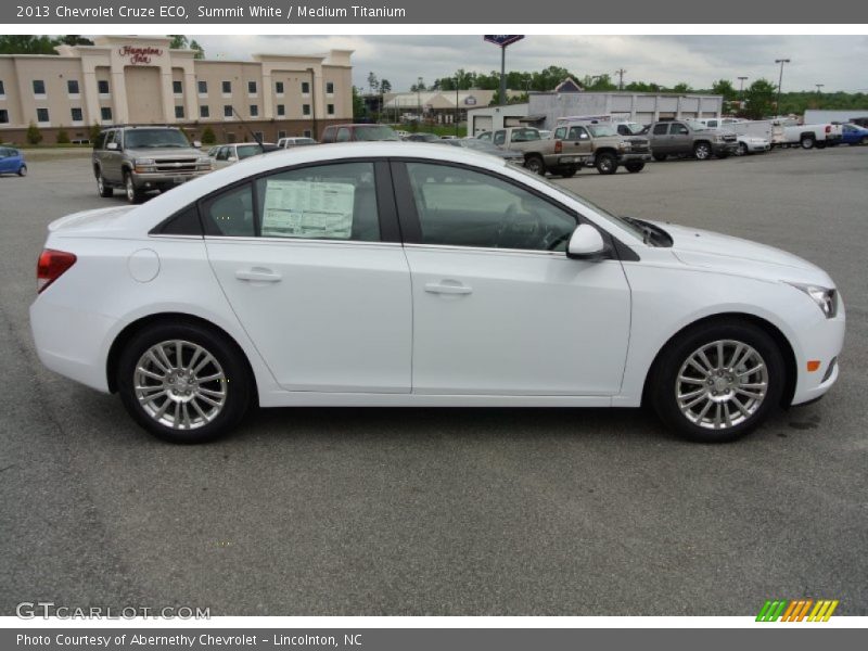 Summit White / Medium Titanium 2013 Chevrolet Cruze ECO
