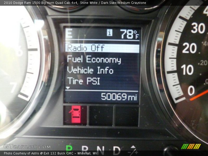 Stone White / Dark Slate/Medium Graystone 2010 Dodge Ram 1500 Big Horn Quad Cab 4x4