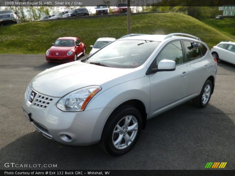 Silver Ice / Gray 2009 Nissan Rogue SL AWD