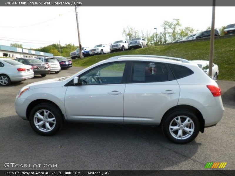 Silver Ice / Gray 2009 Nissan Rogue SL AWD
