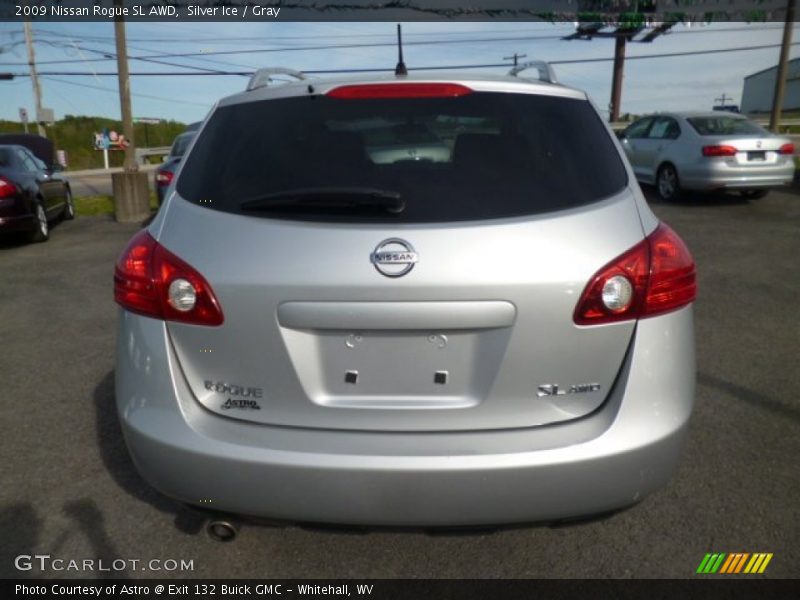 Silver Ice / Gray 2009 Nissan Rogue SL AWD