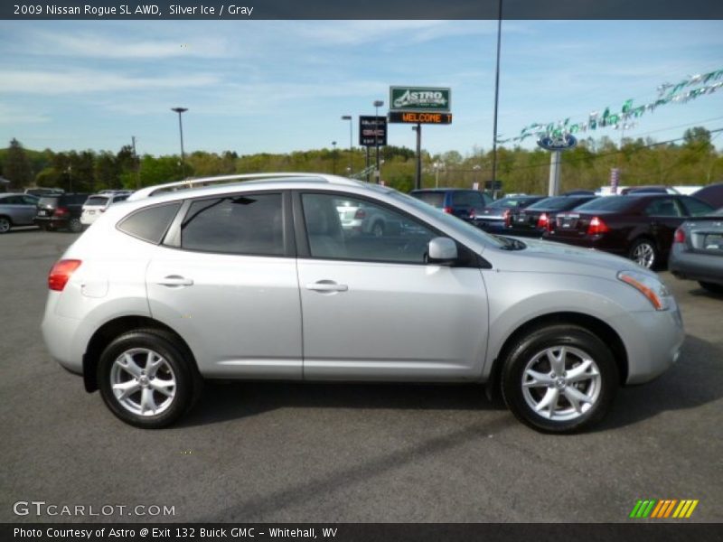 Silver Ice / Gray 2009 Nissan Rogue SL AWD