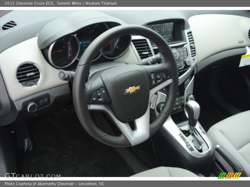 Summit White / Medium Titanium 2013 Chevrolet Cruze ECO