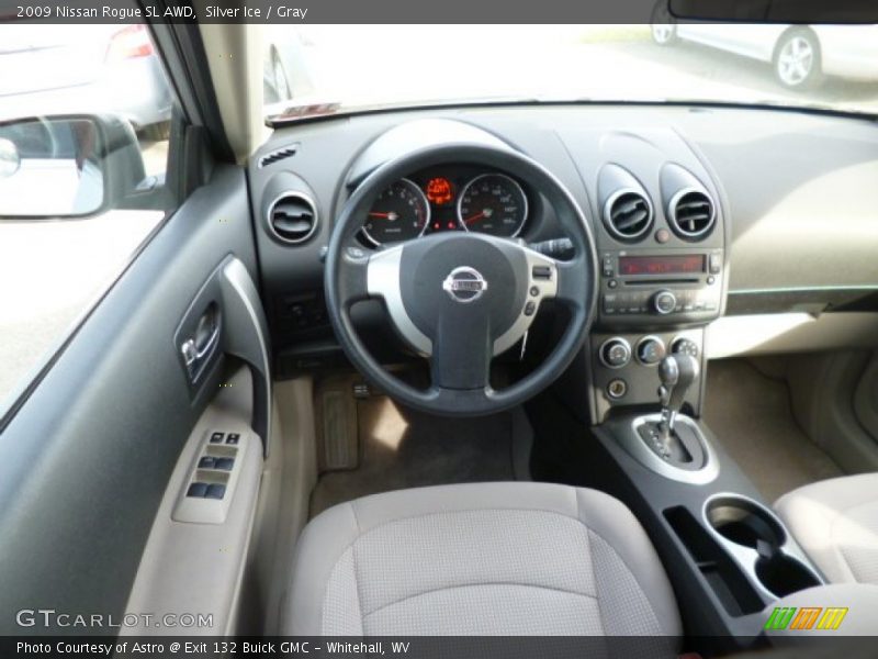 Silver Ice / Gray 2009 Nissan Rogue SL AWD