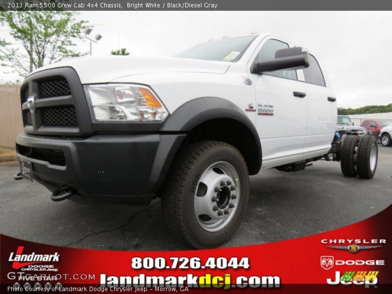 Bright White / Black/Diesel Gray 2013 Ram 5500 Crew Cab 4x4 Chassis