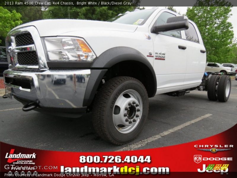 Bright White / Black/Diesel Gray 2013 Ram 4500 Crew Cab 4x4 Chassis