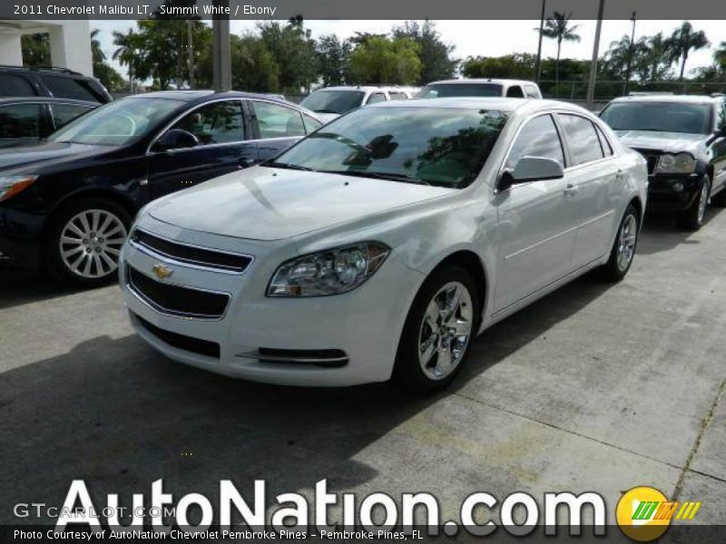 Summit White / Ebony 2011 Chevrolet Malibu LT